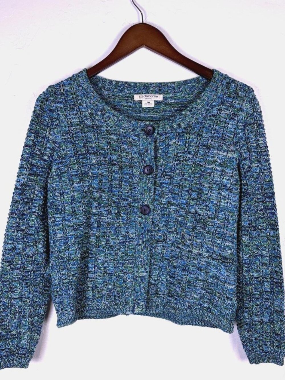 Liz Claiborne Women's Green and Blue Cardigan